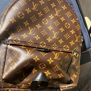 Louis Vuitton Brown and Gold Monogram Backpack